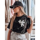 DStreet T-shirt damski oversize z efektem 3D PETALOVE czarny | Shoptok.si