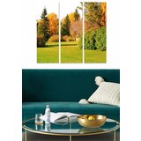 Wallity MDF110664887 multicolor decorative mdf painting (3 pieces) Cene
