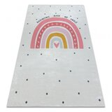 RugsX BAMBINO 47810 pralna preproga Mavrica, pike za otroke protizdrsna - belo / roza 80x150 cm, (5000177129) | Shoptok.si