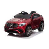 Mercedes GLC63 AMG Licencirani auto na akumulator sa kožnim sedištem i mekim gumama - Crveni