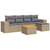 vidaXL 6-dijelni set vrtnih sofa s jastucima bež od poliratana | shoptok.hr