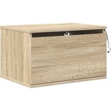  Zidni noćni ormarić s LED svjetlima boja hrasta sonome | shoptok.hr