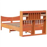  Posteljni okvir brez vzmetnice voščeno rjav 135x190 cm borovina, (21606971) | Shoptok.si