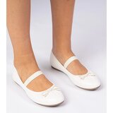 Gemre White women's ballet flats with a bow Leronis | shoptok.hr