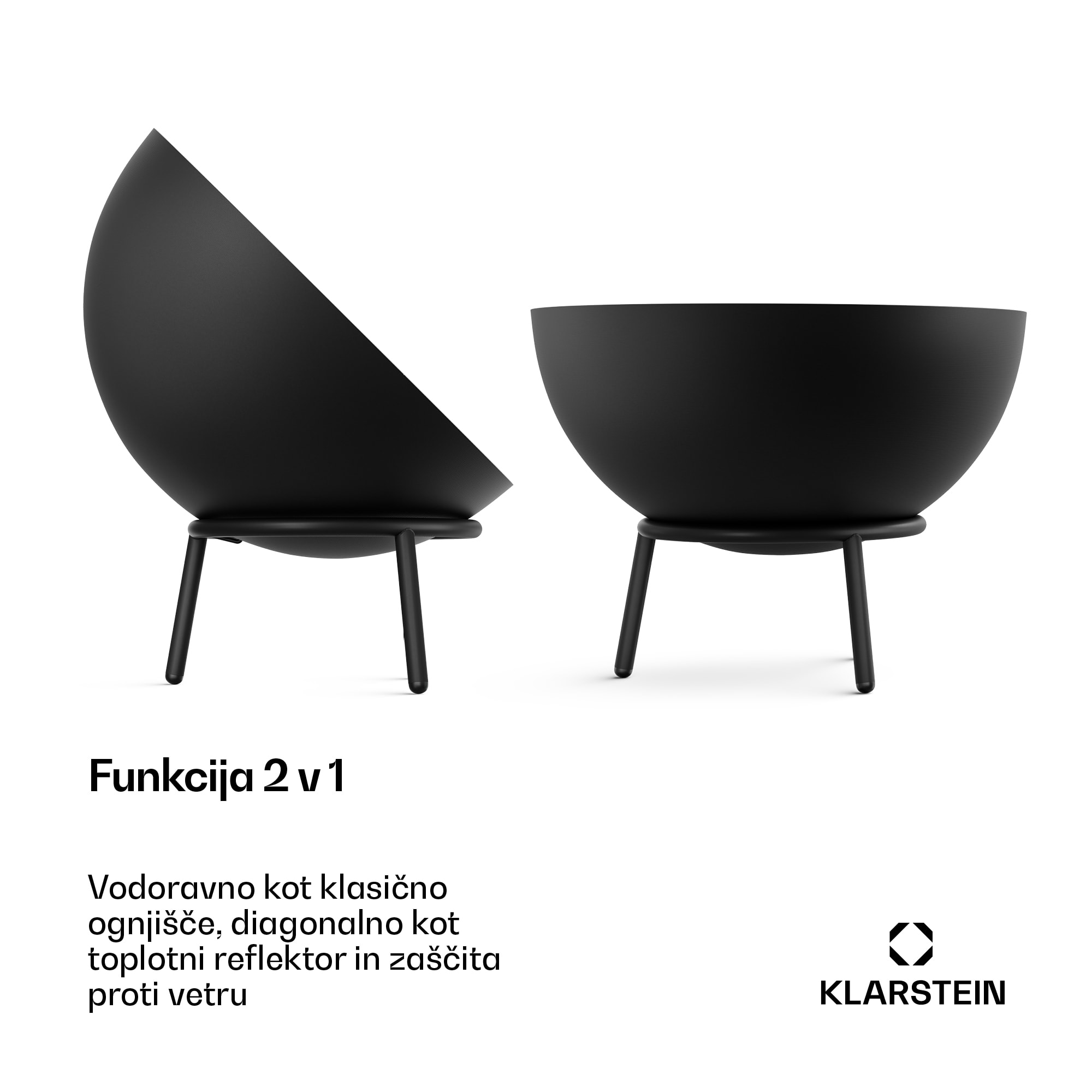 Blumfeldt Fireball niska posuda za vatru | Otporna na koroziju | Stabilna | Robusna | 66 cm | Crna | shoptok.hr