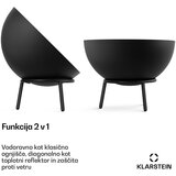 Blumfeldt Fireball nizka ognjiščna skleda | odporna proti koroziji | stabilna proti prevrnitvi | robustna | 66 cm | črna | Shoptok.si