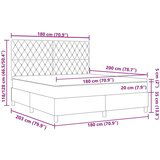 Box Spring Krevet s Madracem Svjetlosiva Super King Baršun | shoptok.hr