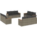  12-dijelni set vrtnih sofa od poliratana s jastucima sivi | shoptok.hr