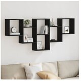 vidaXL Zidna polica crni hrast 159x18x66 cm inženjerski drvo - Crni hrast | shoptok.hr