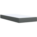 vidaXL Box spring postelja z vzmetnico temno siva 90x190 cm blago | Shoptok.si