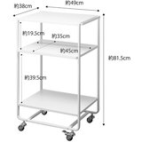YAMAZAKI Metalna kolica za posluživanje 38x49.5 cm Tower – | shoptok.hr