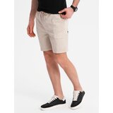 Ombre Men's loose-fit shorts with cargo pockets - cream | Shoptok.si