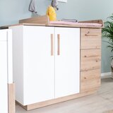Roba Bela/v naravni barvi otroška komoda v hrastovem dekorju s previjalnim pultom 118x103x79 cm Lion – | Shoptok.si