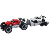  Set vozila za igru - buggy sa sportskim autom na prikolici - crveno/bijeli | shoptok.hr
