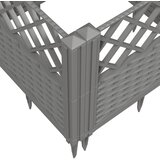  Vrtna sadilica s klinovima svjetlosiva 123,5x43,5x43,5 cm PP | shoptok.hr