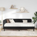  Kutni okvir kreveta Crna 90 x 200 cm Baršun | Eponuda.com