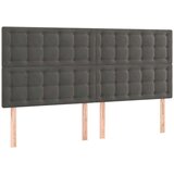  Box spring postelja z vzmetnico temno siva 160x200 cm žamet, (20790420) | Shoptok.si
