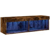 TV ormarić s LED svjetlima boja dimljenog hrasta 100x30x30 cm | Eponuda.ba