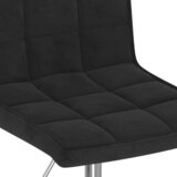  Okretne blagovaonske stolice 6 kom crne baršunaste | shoptok.hr