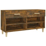 Maison Chic Omarica za obutev - Kopa za čevlje dimljeni hrast 102x35x55 cm konstruiran les, (21777174) Cene
