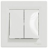 Schneider Electric Asfora Tipka dvojna (Bela, Podometna montaža, 10 A) | Shoptok.si