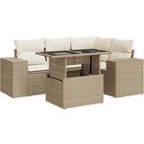 vidaXL 5-dijelni vrtni set sofa s jastucima bež od poliratana | shoptok.hr