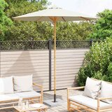  Vrtni suncobran Krem bijela Ø 240 x 260 cm bambus | shoptok.hr