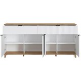Mömax komoda plissee, bela, barva hrasta | Shoptok.si