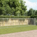  Kavez za pse s vratima sivi 10x2x1,5 m od pocinčanog čelika | shoptok.hr