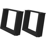  Noge za klubsko mizico v obliki črke U, 2 kosa, črne, 40 x (30-31) cm, jeklo, (22123956) | Shoptok.si