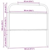  Zamjensko uzglavlje boja hrasta sonome 100 cm čelik i konstruirano drvo | shoptok.hr