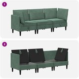  Komplet pohištva za dnevno sobo 3 pcs Morsko zelena Žamet, (5000272725) | Shoptok.si