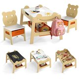Costway Večnamenski namizni set s tablo in 2 stoloma, (5000194692) | Shoptok.si