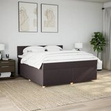  Krevet s oprugama i madracem tamnosmeđi 180x200 cm tkanina | shoptok.hr