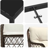  Vrtni set za objed 7 kom. Smeđa poliratan | shoptok.hr