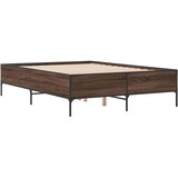  Okvir kreveta boja hrasta 120x200 cm konstruirano drvo i metal | shoptok.hr
