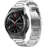 zapestnica iz nerjavečega jekla 22mm združljiva s samsung galaxy gear S3/Gear 2 v srebrno - nadomestna zapestnica za huawei watch gt za watch, (20548031)