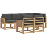 vidaXL Zunanja garnitura za sedenje 7 pcs Bela in antracit Poliester, (5000280659) | Shoptok.si
