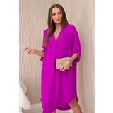 Włoski V-neck dress violet Cene