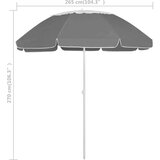 vidaXL Suncobran za plažu antracit 300 cm | shoptok.hr