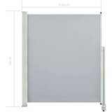  Uvlačiva bočna tenda za terasu 160 x 300 cm siva | shoptok.hr