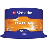  DVD-R, VERBATIM,4,7 GB,16X, spindle 50 kom,MATT SILVER Cijene