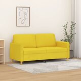 vidaXL dvosed svetlo rumen 140 cm blago | Shoptok.si