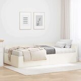  Kotni okvir postelje z matrico Drugo 2 pcs krema Žamet, (5000123413) | Shoptok.si