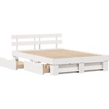  Krevetna konstrukcija Bijelo 150 x 200 cm Čvrsto borovo drvo | shoptok.hr