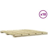  Pločice za decking 18 pcs Zelena 50 x 50 cm | shoptok.hr