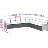 vidaXL 9-dijelni set vrtnih sofa s jastucima bež od poliratana | shoptok.hr