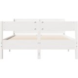  Okvir kreveta bez madraca bijeli 140 x 190 cm masivna borovina | shoptok.hr