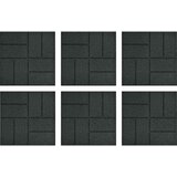  Kamen za hodanje 6 pcs Crna 40,5 x 40,5 x 2 cm Guma | shoptok.hr