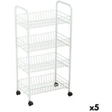Kolica za Povrće Confortime Bijela Metal 4 Police 36 x 26 5 x 86 cm (5 kom.) | shoptok.hr